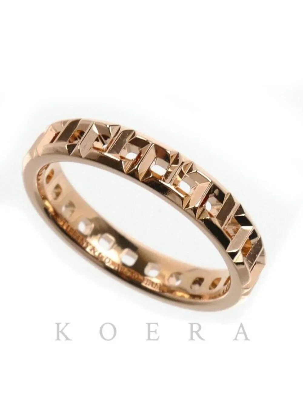 Tiffany & Co 18K Pink Gold T True Narrow Ring Vintage